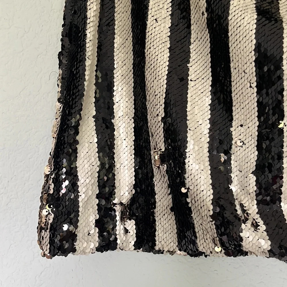 DO+BE Striped Sequin Skirt M - Picture 8 of 10